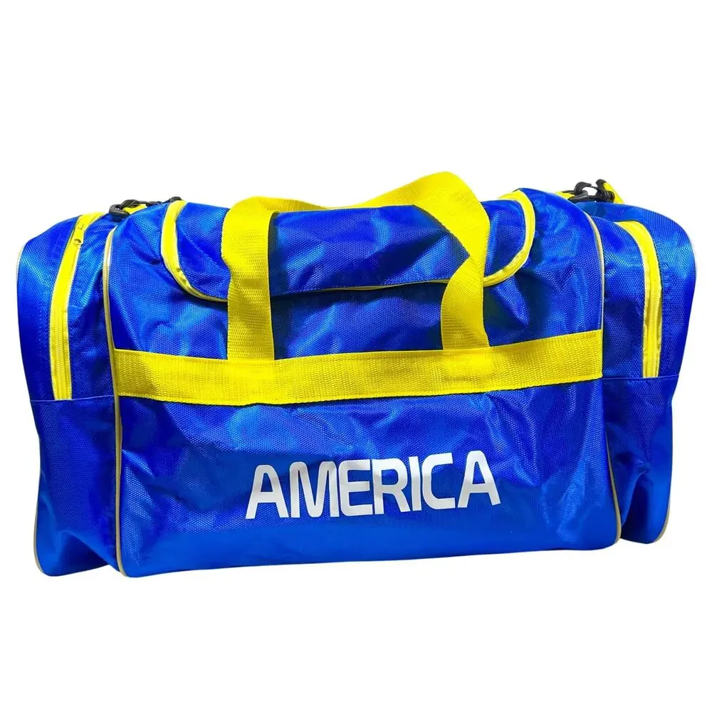 Club America Maleta Deportivo Soccer Duffle Bag Blue Large Gym Sport Travel Bag